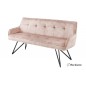 Invicta Sofa do siedzenia EUPHORIA aksamit greige 160cm / 43126