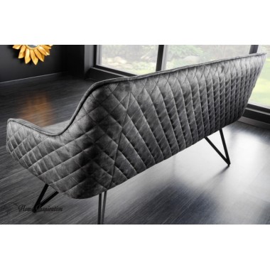 Invicta Sofa do siedzenia EUPHORIA aksamit ciemnoszary 160cm / 43127