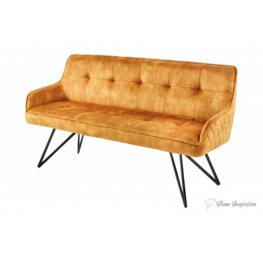 Invicta Sofa do siedzenia EUPHORIA aksamit musztardowy żółty 160cm / 43128