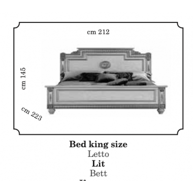 Włoskie łóżko LIBERTY Quenn Size 175cm / ArredoClassic
