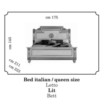 Włoskie łóżko LIBERTY Quenn Size 175cm / ArredoClassic