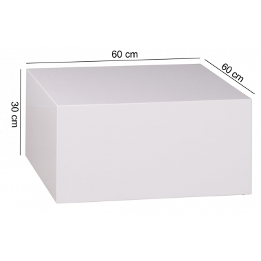 Wohnling Stolik kawowy MONOBLOC biały MDF 60cm / WL1.856