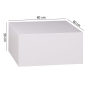 Wohnling Stolik kawowy MONOBLOC biały MDF 60cm / WL1.856