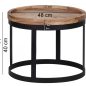 Wohnling Stolik kawowy AKOLA zestaw 2 stolików akacja Ø 53cm / WL1.551