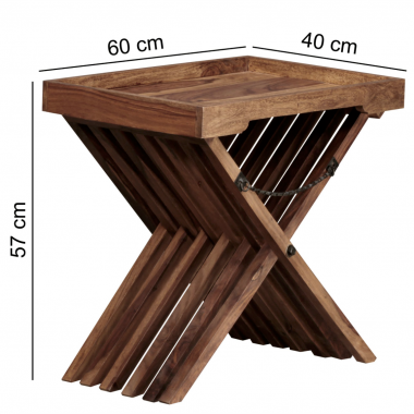 Wohnling Stolik boczny składany Mumbai sheesham / WL1.737