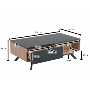 Wohnling Stolik kawowy prostokątny 110cm / WL6.659