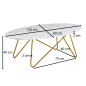 Wohnling Stolik kawowy owalny biały optyka marmuru 120cm /  WL6.315