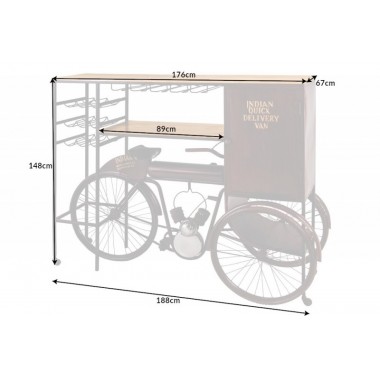 Invicta Barek Delhi drewno mango Coffee Bike 190cm / 42105