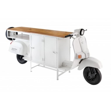 Invicta Barek Scooter drewno mango biały 250cm / 42104