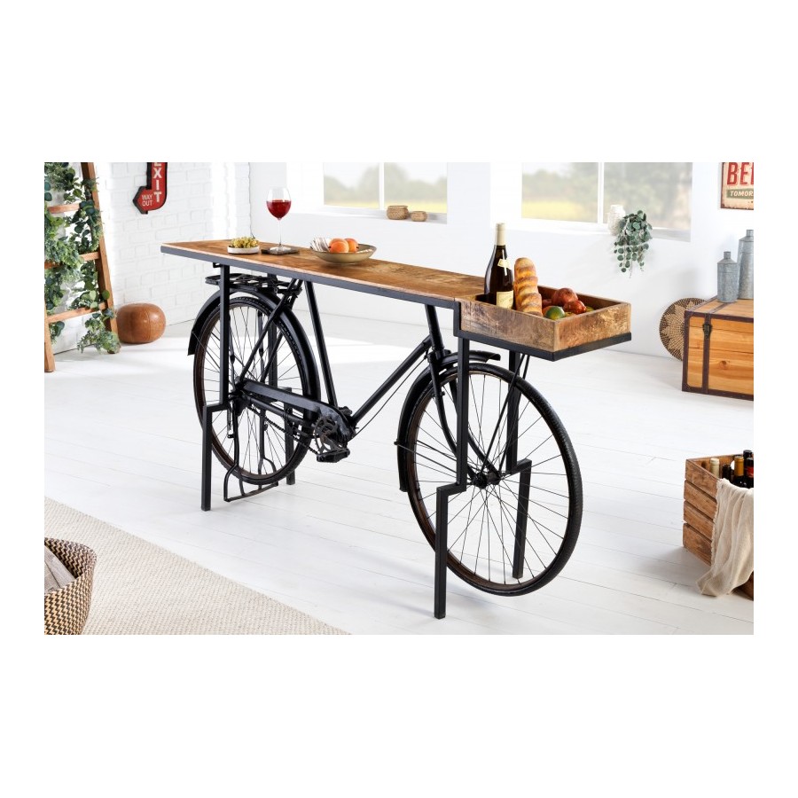 Invicta Konsola BICYCLE drewno mango czarna 195cm / 42103