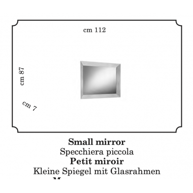 LUCE LIGHT Włoskie lustro małe w szklanej ramie 112cm / Adora