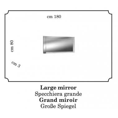 LUCE LIGHT Włoskie lustro duże 180cm / Adora