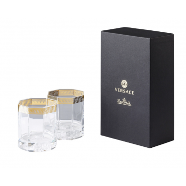 Zestaw 2 szklanek do whisky Versace Crystal D'Or