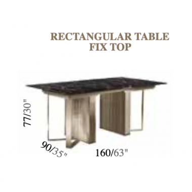 LUCE DARK Włoski stół do jadalni fix 160cm / Adora