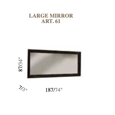 LUCE DARK Włoskie lustro duże 180cm / Adora