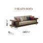 LUCE LIGHT Włoska sofa 3 osobowa 240cm / Adora