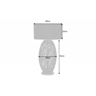 INVICTA Lampa stołowa LEAF czarna 45cm / 42231