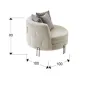 Schuller Fotel tapicerowany VIENA beżowy 100cm / 8811035