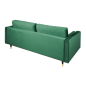 Invicta Sofa COZY VELVET szmaragdowo zielony aksamit 220cm / 39845