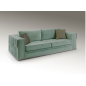 Schuller Sofa 3 osobowa Berlin zielona srebrne dodatki 245cm / 9032