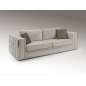 Schuller Sofa 3 osobowa Berlin szara srebrne dodatki 245cm / 9032