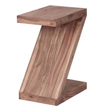 WOHNLING table hardwood Acacia S Cube 60cm high living room table design brown country style coffee table