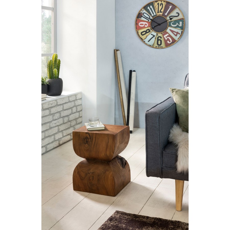 WOHNLING Stolik boczny KLEPSYDRA Sheesham 30 x 30 cm / WL1.562
