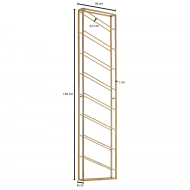 Wohnling Stojak wiszący na wino złoty 36 x 150 x 8cm / WL6.687