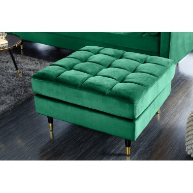 Invicta Pufa COZY VELVET szmaragdowo zielony aksamit 80cm / 43133