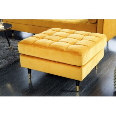 Invicta Pufa COZY VELVET musztardowo żółty  aksamit 80cm / 41302