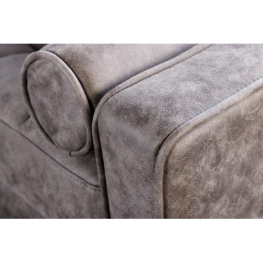 Invicta Sofa COZY VELVET antyczny szary mikrofibra 220cm / 42139