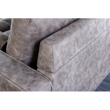 Invicta Sofa COZY VELVET antyczny szary mikrofibra 220cm / 42139