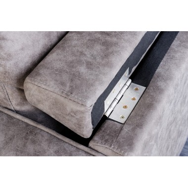 Invicta Sofa COZY VELVET antyczny szary mikrofibra 220cm / 42139