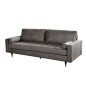 Invicta Sofa COZY VELVET antyczny szary mikrofibra 220cm / 42139