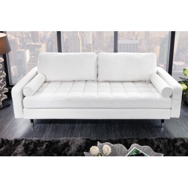 Invicta Sofa COZY VELVET Bouclé białe 220cm / 42703