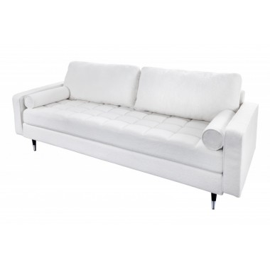 Invicta Sofa COZY VELVET Bouclé białe 220cm / 42703