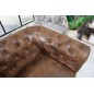 Invicta CHESTERFIELD Sofa 3 osobowa antyczny brąz mikrofibra 205 x 75 x 85cm / 17382