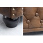 Invicta CHESTERFIELD Sofa 3 osobowa antyczny brąz mikrofibra 205 x 75 x 85cm / 17382
