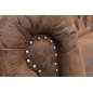 Invicta CHESTERFIELD Sofa 3 osobowa antyczny brąz mikrofibra 205 x 75 x 85cm / 17382