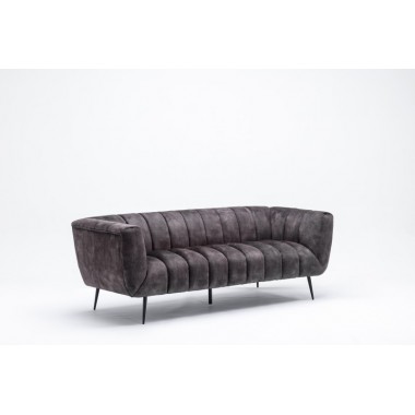 Invicta Sofa NOBLESSE szary aksamit 225cm / 41248