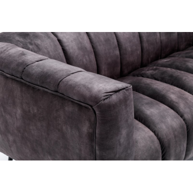 Invicta Sofa NOBLESSE szary aksamit 225cm / 41248