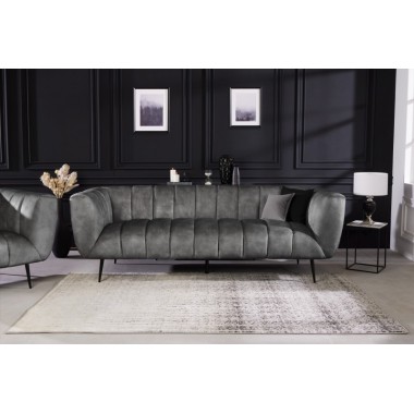 Invicta Sofa NOBLESSE szary aksamit 225cm / 41248