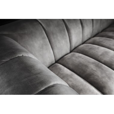 Invicta Sofa NOBLESSE szary aksamit 225cm / 41248