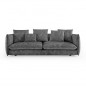 Invicta Sofa tapicerowana COCOONIG aksamit szary 225cm / 43441