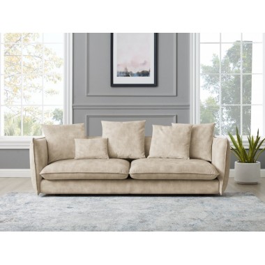 Invicta Sofa tapicerowana COCOONIG szampański aksamit 225cm / 43442