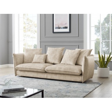 Invicta Sofa tapicerowana COCOONIG szampański aksamit 225cm / 43442