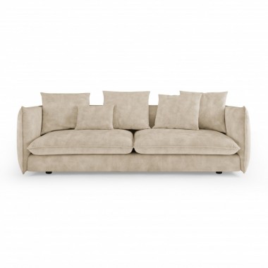 Invicta Sofa tapicerowana COCOONIG szampański aksamit 225cm / 43442