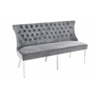 Invicta Sofa Castle deluxe szary aksamit 164cm / 43211