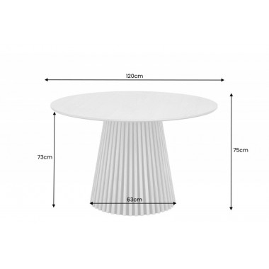 Invicta Stół do jadalni Valhalla Wood ciemny dąb Ø120cm / 43434