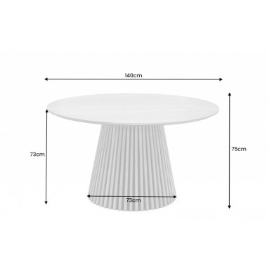 Invicta Stół do jadalni Valhalla Wood dąb Ø140cm / 43431